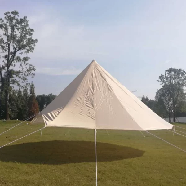 Yurt Outdoor 3M Rain Fly, Camping Tent with Durable 2 Poles (2M)and Rain-Proof Oxford Rain Cover Sun Shelter for Yurt Tent Beige - Image 3