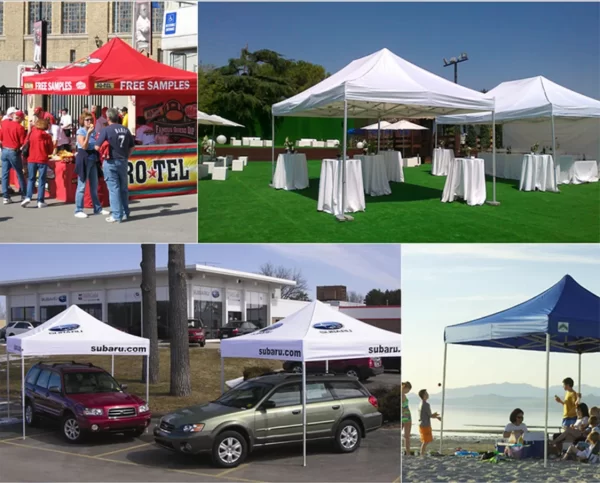 10x20  or 10x10 Food Trade Show Party Vendor Tent With Yarn Wall Gazebo Canopy Tent - Image 2