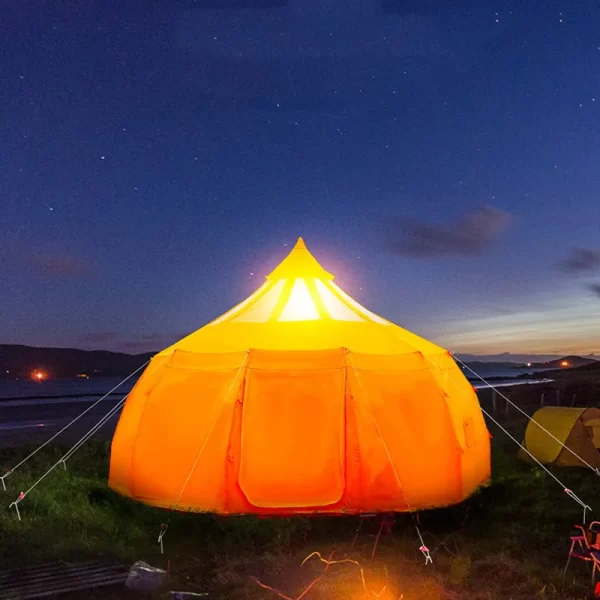 Yurt Waterproof Outdoor Camping Cotton Canvas 5m Bell Tent Teepee Yurt Glamping Tent