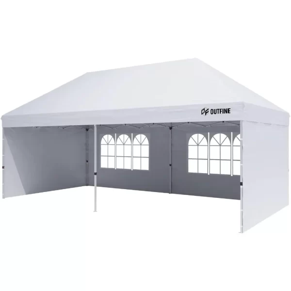 Canopy 10'X20' Pop Up Canopy Gazebo Commercial Tent with 4 Removable Sidewalls, Stakes X12, Ropes X6 for Patio Outdoor