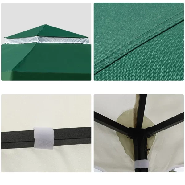 3x3M Garden Camping Awning Tent Shelter Waterproof Outdoor Tent Canopy Top Roof Sun Shadow Cover Gazebos Patio Garden Buildings - Image 2