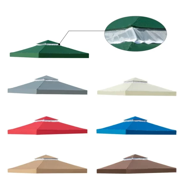 3x3M Garden Camping Awning Tent Shelter Waterproof Outdoor Tent Canopy Top Roof Sun Shadow Cover Gazebos Patio Garden Buildings