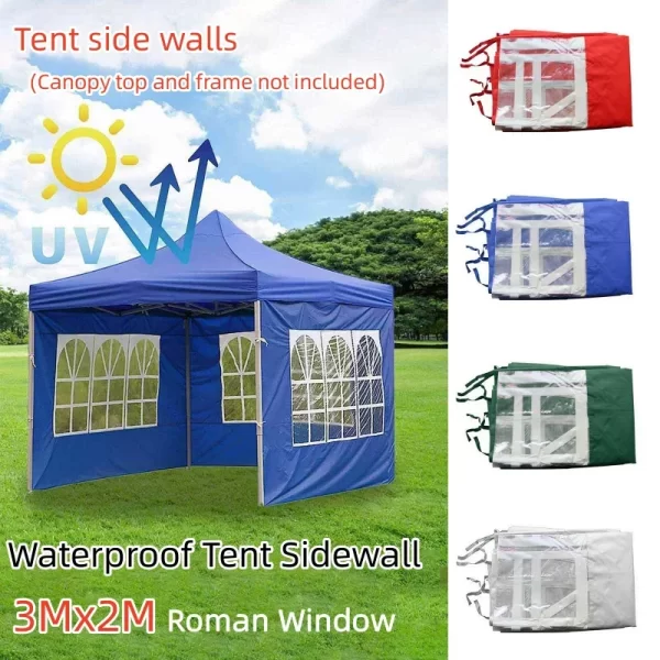 Cloth Surround Sidewall Window Tent Activities Windproof Parts Large Outdoor Folding Replacement Waterproof Roman Sunscreen - Image 2