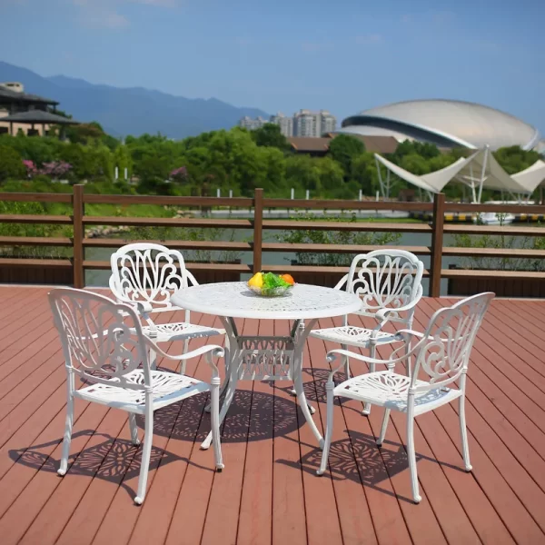 New Design Sale Outdoor furniture  patio sets wrought iron aluminum table and chairs - Image 3