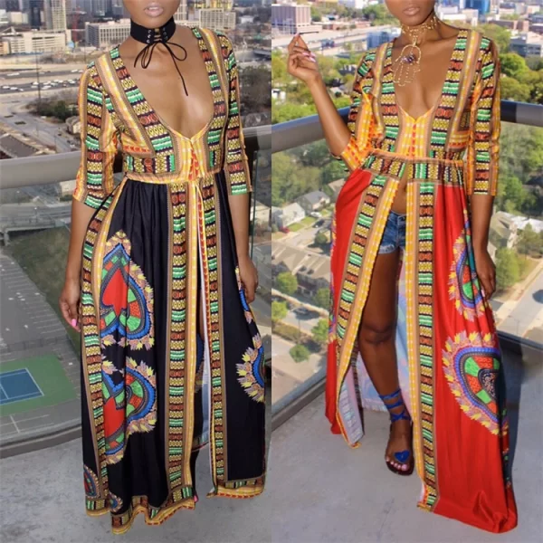 Abaya Muslim Women African Kitenge Dress Designs - Image 2