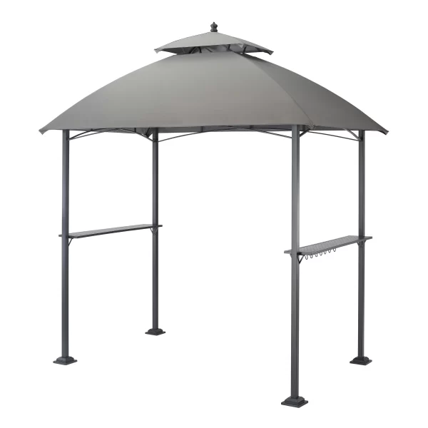 Mainstays Ledger 5' X 8' Outdoor Grill Gazebo with Canopy Top Umbrella Base Umbrella Beach Patio Furniture Outdoor Umbrella - Image 2