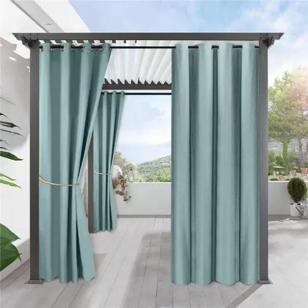 Outdoor Waterproof Curtains Sheer Curtains Patio Garden Gazebos Porch Beach Drapery Windproof Pergola Curtain Blackout Light - Image 5