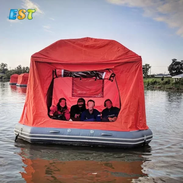 Outdoor lake retractable sleeping floating inflatable camping water shoal tents - Image 5