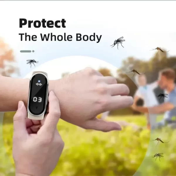 Ultrasonic Mosquitoes Repeller Bracelet Anti Bite Wristband Long-last Protection USB Charging Smart Prevent Wrist Watch Indoor - Image 2