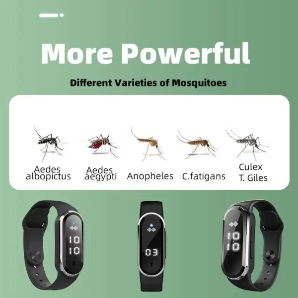 Ultrasonic Mosquitoes Repeller Bracelet Anti Bite Wristband Long-last Protection USB Charging Smart Prevent Wrist Watch Indoor - Image 4