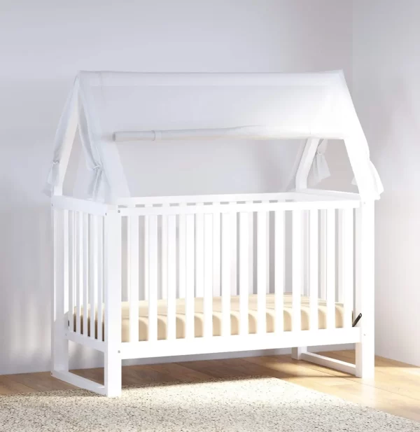 Storkcraft Orchard 5-in-1 Convertible Crib to Bed (White) – GREENGUARD Gold Certified - Image 2